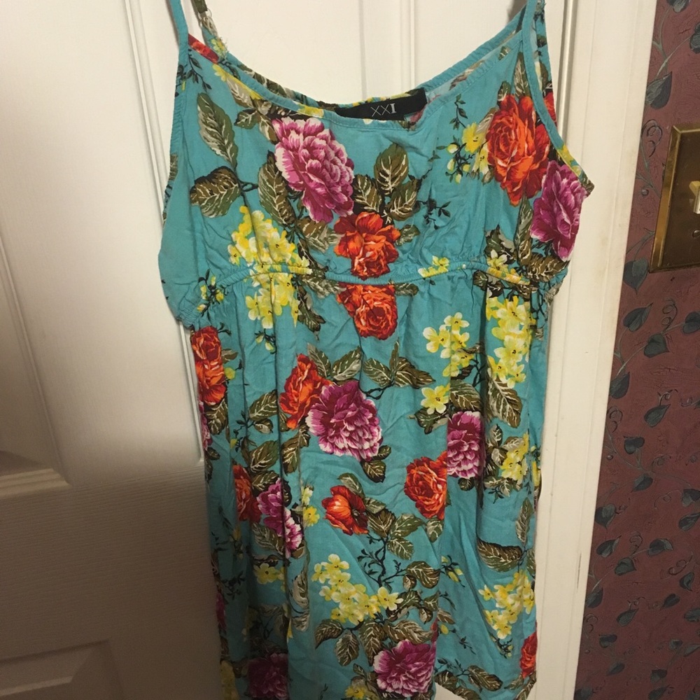 Blue floral sundress
